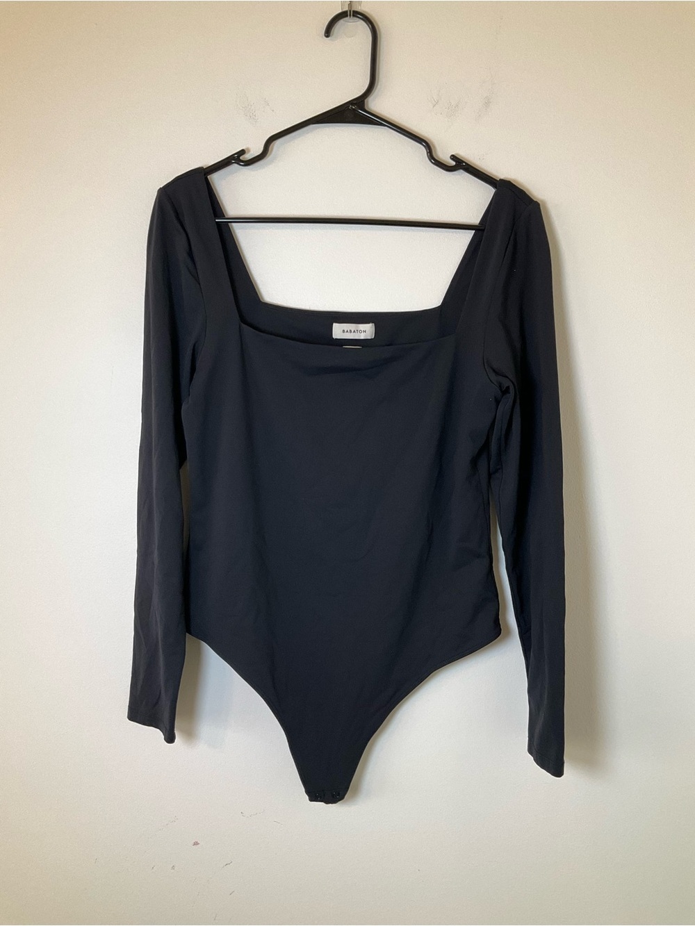 Babaton Black Contour Square Neck Bodysuit XL